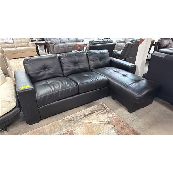 2-PC LEATHER SECTIONAL SOFA WITH CHAISE