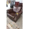 Image 1 : STUDDED LEATHER LOUNGE CHAIR