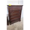 Image 1 : 5-DRAWER WOOD HIGHBOY DRESSER