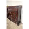 Image 2 : 5-DRAWER WOOD HIGHBOY DRESSER