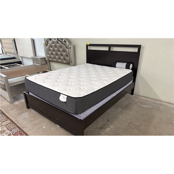 QUEEN SIZE BED WITH AUGUSTA RESTONIC CONFORTCARE SELECT MATTRESS & BOX SPRING