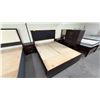 Image 1 : 4-PC BEDROOM SUITE INCLUDING; QUEEN SIZE BED WITH STORAGE, HIGHBOY DRESSER & (2) NIGHT STANDS