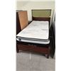 Image 2 : SINGLE SIZE BED WITH MONET MATTRESS, BOX SPRING & EXTRA HEADBOARD