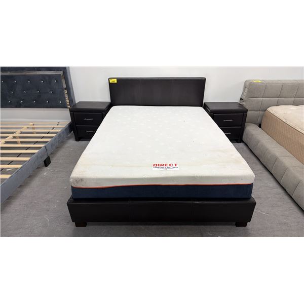 3-PC BEDROOM SUITE INCLUDING; QUEEN SIZE BED WITH MATTRESS & (2) NIGHT STANDS
