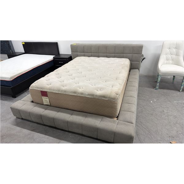 QUEEN SIZE BED WITH MATTRESS (MATTRESS REQUIRES CLEANING)