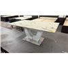 Image 1 : MODERN FAUX GRANITE DINING TABLE (DAMAGED)