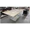 Image 2 : MODERN FAUX GRANITE DINING TABLE (DAMAGED)