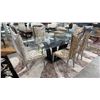 Image 2 : GLASS TOP DINING TABLE & 5 CHAIRS