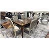 Image 1 : FAUX GRANITE DINING TABLE WITH 6 CHAIRS