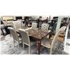 Image 2 : FAUX GRANITE DINING TABLE WITH 6 CHAIRS