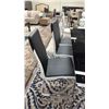Image 4 : MODERN GLASS TOP DINING TABLE WITH 6 CHAIRS (1 CHAIR MISMATCHED)