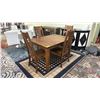 Image 1 : WOOD DINING TABLE WITH 4 CHAIRS
