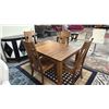 Image 2 : WOOD DINING TABLE WITH 4 CHAIRS