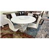 Image 1 : MODERN ROUND DINING TABLE WITH LAZY SUSAN & 4 CHAIRS