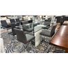 Image 1 : MODERN GLASS TOP DINING TABLE WITH 4 CHAIRS