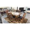 Image 1 : WOOD DINING TABLE WITH 6 CHAIRS