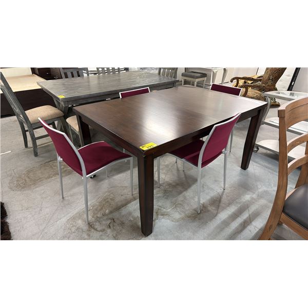 DINING TABLE WITH 4 CHAIRS (TABLE DAMAGED)