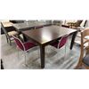 Image 1 : DINING TABLE WITH 4 CHAIRS (TABLE DAMAGED)