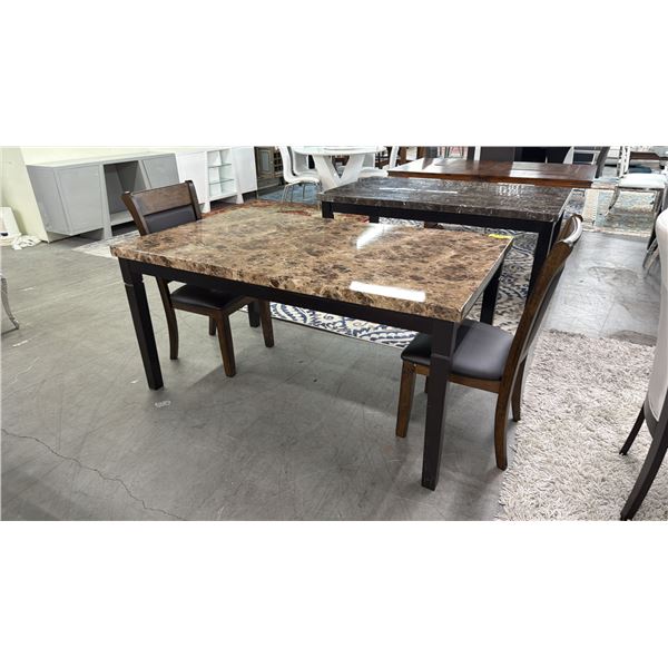 GRANITE TABLE WITH 2 CHAIRS