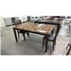 Image 1 : GRANITE TABLE WITH 2 CHAIRS