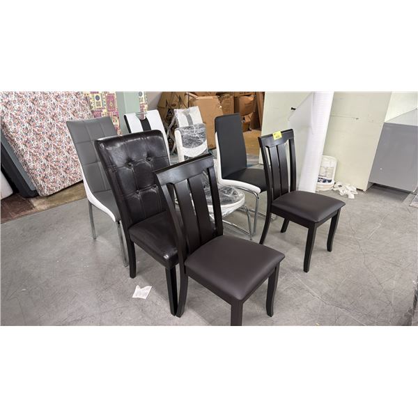 8 ASSORTED DINING CHAIRS