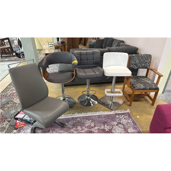 5 ASSORTED CHAIRS