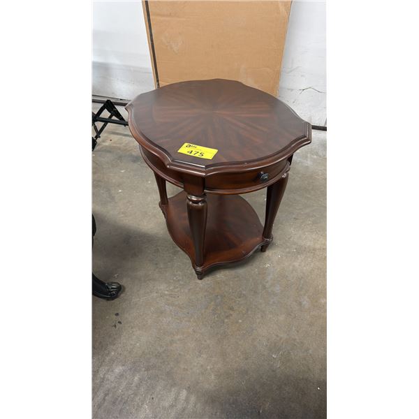 2-TIER WOOD END TABLE
