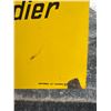 Image 12 : Bombardier Ski-Doo Vintage Dealer Sign, Black and Yellow with Logo Double Sided Painted Metal 1967