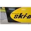 Image 3 : Bombardier Ski-Doo Vintage Dealer Sign, Black and Yellow with Logo Double Sided Painted Metal 1967