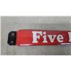 Image 2 : Five Roses Flour Porcelain Enamel Advertising Door Push Bar 3.75 x 32" Vintage