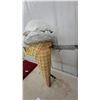 Image 4 : Large Fiberglass Ice Cream Cone Display Sign with Vanilla Scoop, Wall-Mount Bracket Flange Style