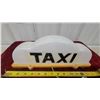 Image 3 : Taxi Roof Light Sign with Yellow Base and Green Wiring Cable, Approx 12" Length