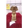 Image 4 : Paul Jones Fine Blended Whiskey Advertising Bust Display Figure Metal Sculpture Vintage 11" Tall