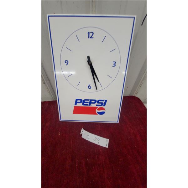 Pepsi Promotional Wall Clock by Gor-Don Metal Products & Services Inc. 9.6 x 13.6"