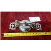 Image 1 : Vintage Chrome Door Bell with Star of David Decorative Mounting Plates, Approx. 12 "Inches