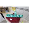 Image 3 : Street Sign Set - James Farm Rd & Navin Rd 57N with Mounting Hardware 30" and 36"