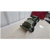 Image 3 : Vintage Modle Toy Pressed Metal Olive Green Scraper, Rubber Tires 27"