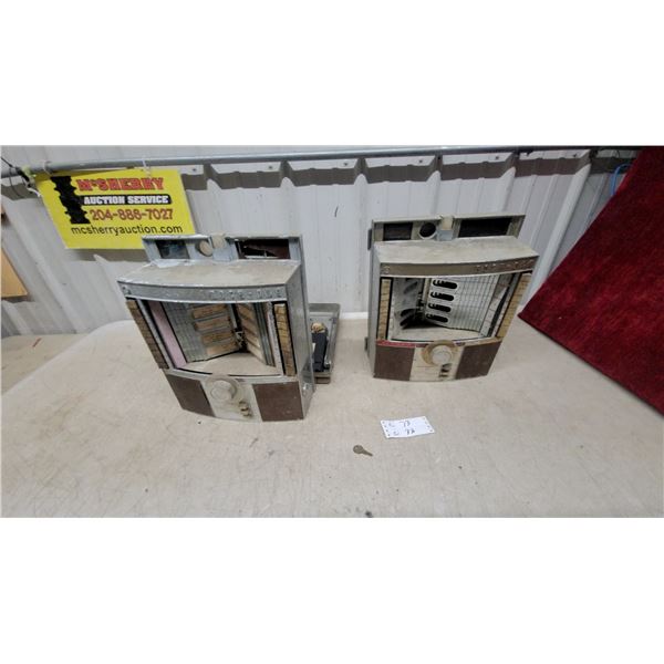Rock Ola Wall-O-Matic Jukebox Wallbox Remote Selectors, 25¢ Coin Operated, Qty 2 Project or Parts