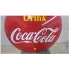 Image 2 : Coca-Cola "Drink" Porcelain Button Advertising Sign 48" Diameter 1954 P&M