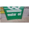 Image 3 : Quaker State Motor Oil Tombstone-Shaped Fiberglass Advertising Sign 2 Sided 26.6 x 36"