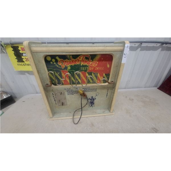 Vintage Drinker Tinker Test of Skill 5cent Coin-Operated Arcade Game 20 x 20 x 7"