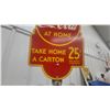 Image 10 : Coca-Cola "Take Home a Carton 25¢" Metal Store Display Rack with Six-Pack Holders 60" Tall Sign 2
