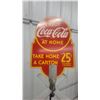 Image 2 : Coca-Cola "Take Home a Carton 25¢" Metal Store Display Rack with Six-Pack Holders 60" Tall Sign 2