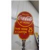 Image 8 : Coca-Cola "Take Home a Carton 25¢" Metal Store Display Rack with Six-Pack Holders 60" Tall Sign 2