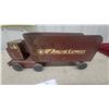 Image 4 : Vintage Pressed Steel Airline Express Delivery Truck Toy 20" Long Wood Wheels Late 40.S Beleive a