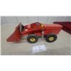 Image 1 : Vintage Nylint Pressed Steel Front End Loader Tractor with Yellow Wheels 17" Long