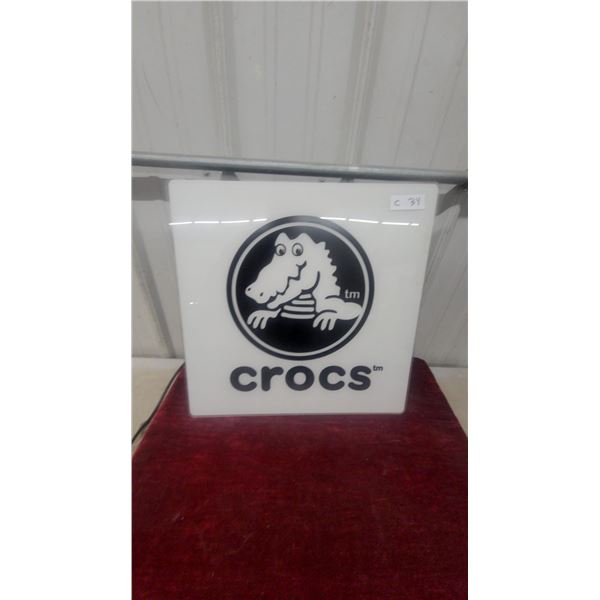 Crocs Illuminated Retail Display Sign 18.6 x 18.6"