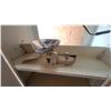 Image 9 : Johnson's Fresh Toasted Nuts Vintage Countertop Display Case with Curved Glass and Storage Cabinet
