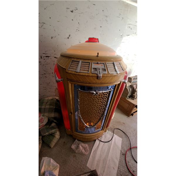 Seeburg Trash Can Model 148ml Jukebox with Illuminated Top and Chrome Accents Lights Up
