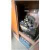 Image 2 : Vintage Seeburg Select-O-Matic Jukebox Mechanism in Wooden Cabinet with Tube Amplifier